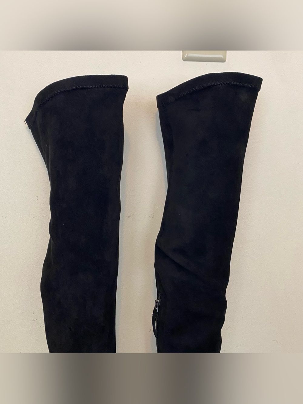 Womens Over The Knee Stretch Thigh High Black Suede Boots EUR Size 35 Size 5 - Picture 6 of 12